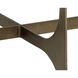 Juliane 47 X 24 inch Clear / Antique Brass Coffee Table